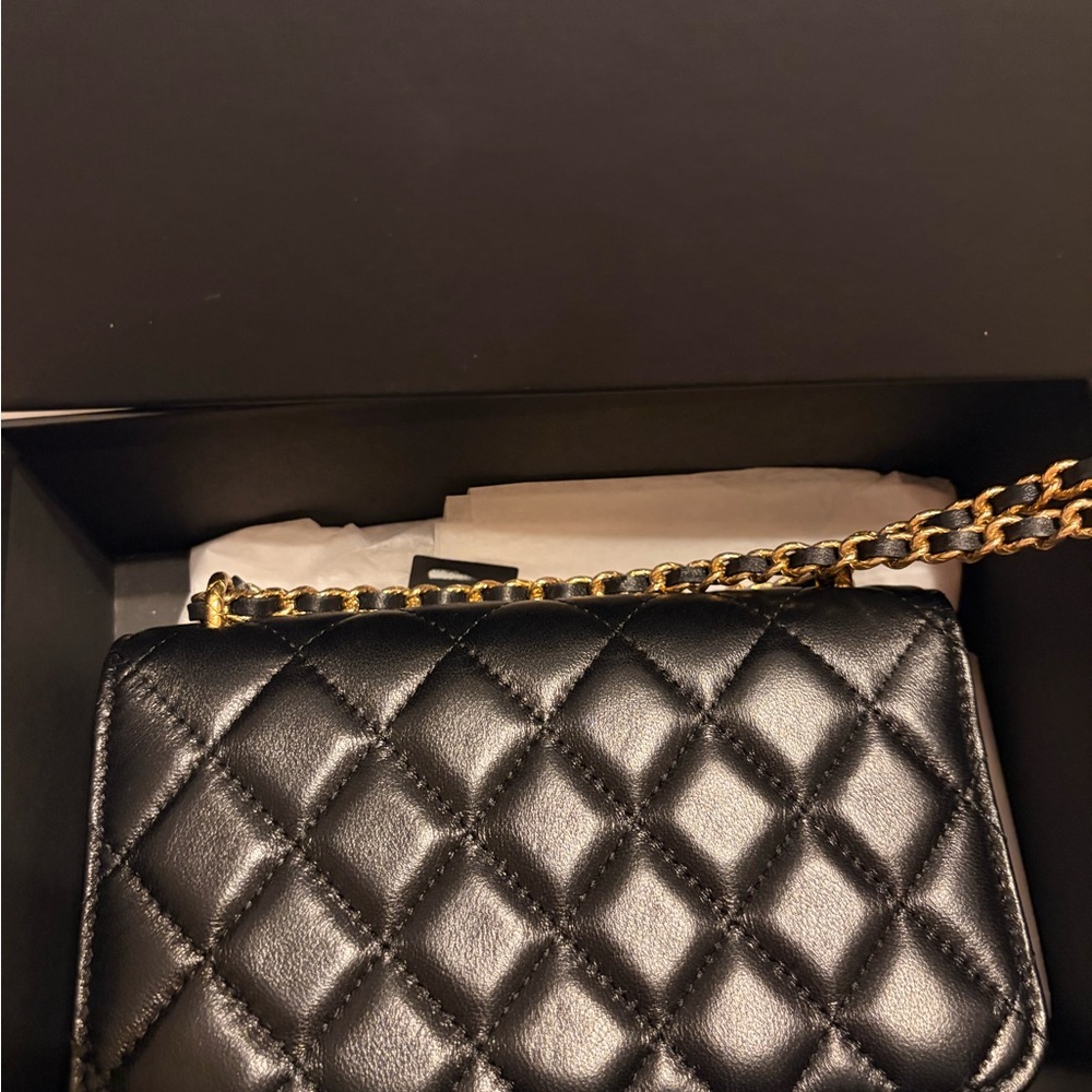 Chanel Black Quilted Mini Bag with Gold Chain - Picture 3 of 11